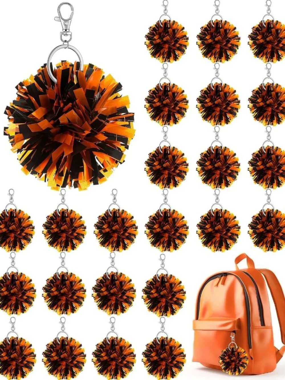 Cheerful Pom Pom Keychain - Fun Accessory, Cute Bag Charm, Perfect Gift